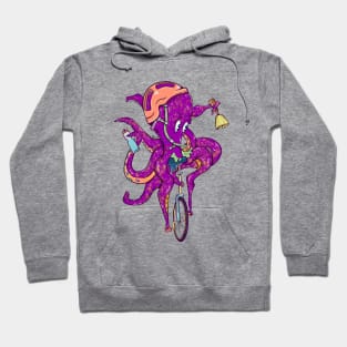 Octopus riding a unicylce Hoodie